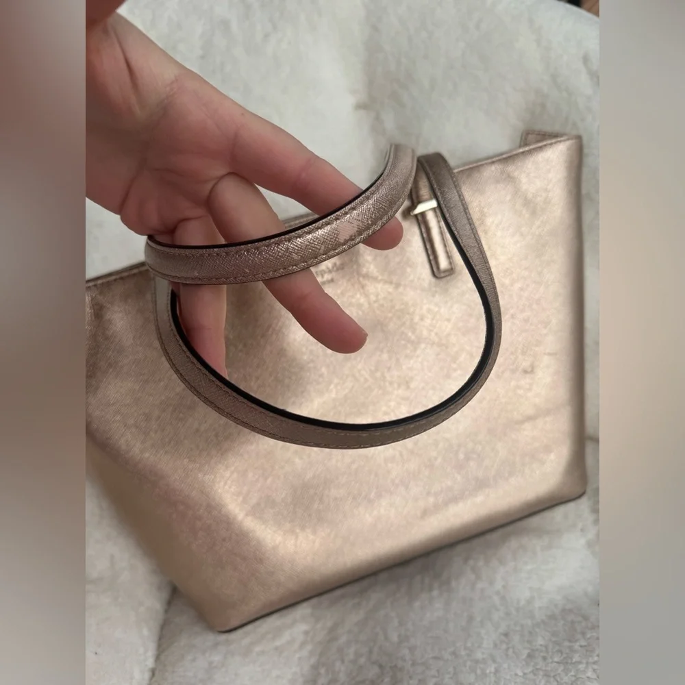 Kate Spade New York Cedar Street Mini Harmony Leather Tote, gold rose color - Picture 12 of 16